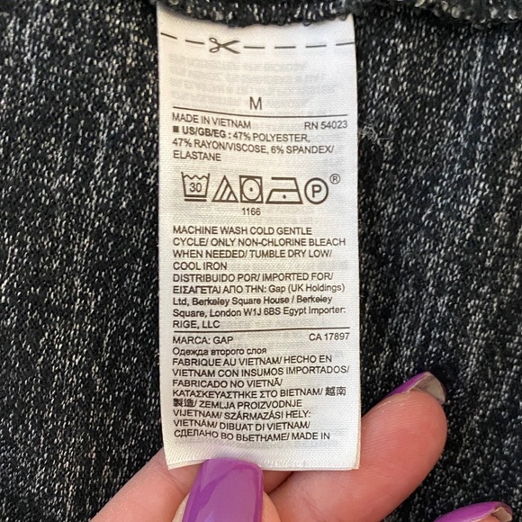 Knit Heathered Black Mini Summer Dress Comfy - Picture 4 of 5